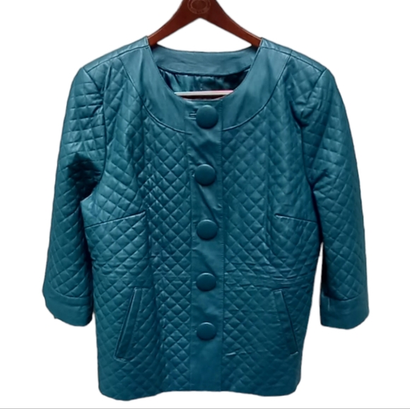leather Jackets & Blazers - Leather Quilted Jacket